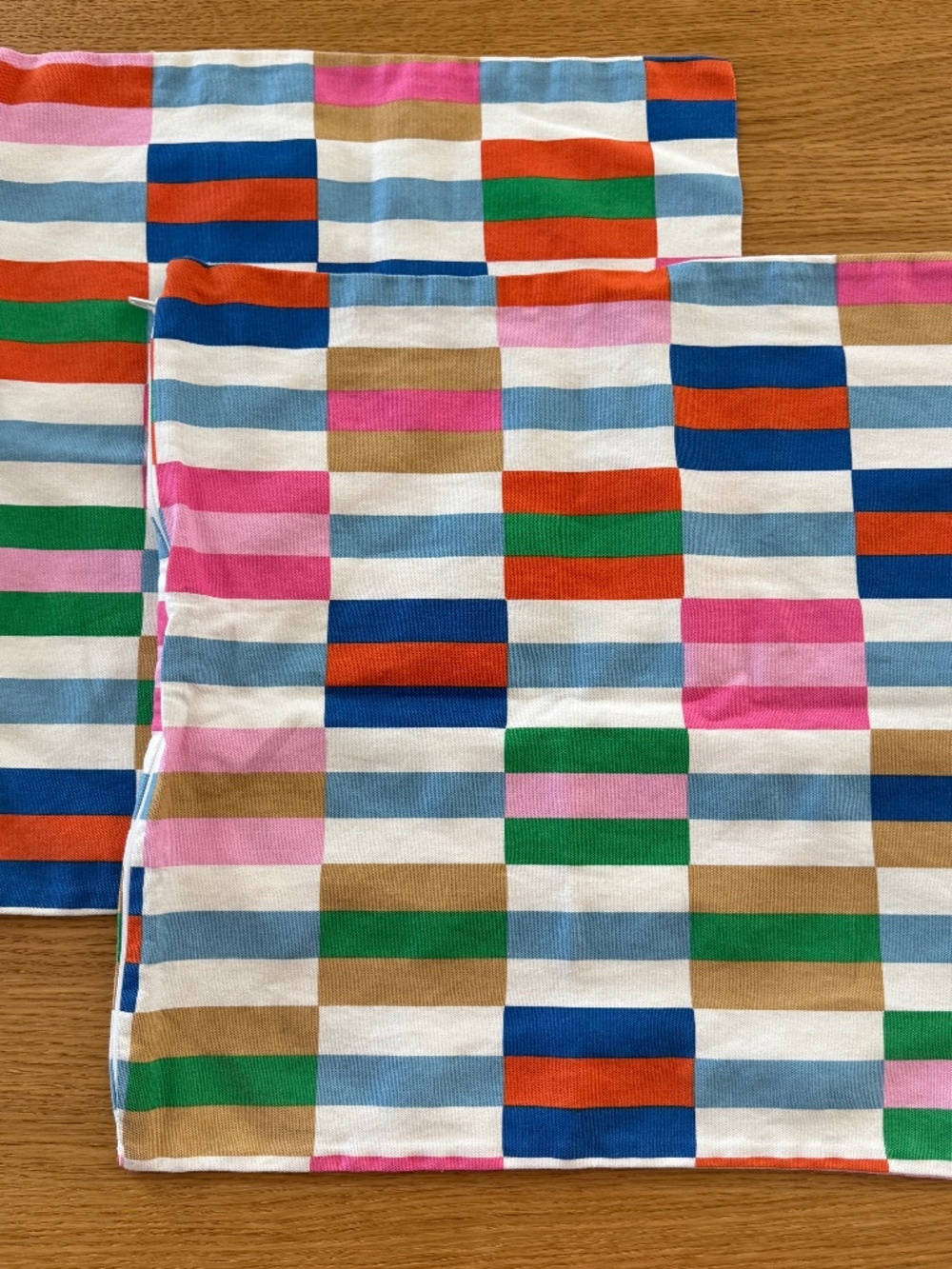 2 Pcs IKEA KLIBBKORSORT Cushion Cover Multicolor 20"x20"